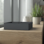 plateau d'accueil noir mat pour hotel