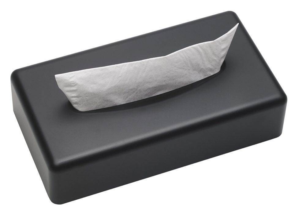 SANIBOX tissue dispenser rectangular black matt
