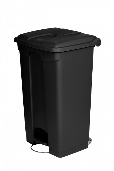 Black recycled plastic container 90L