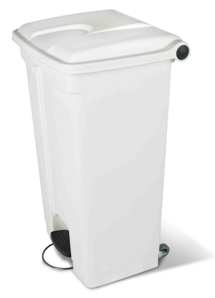 White plastic container 90L white lid