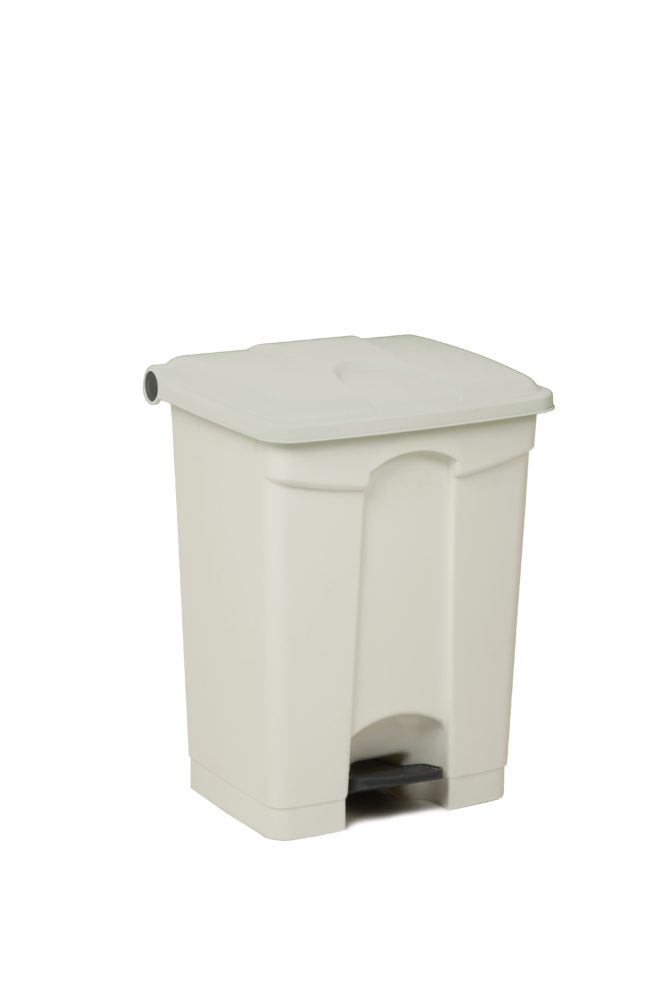 White plastic container 45L white lid